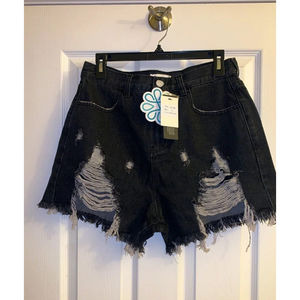 Idem Ditto : Black Jean shorts